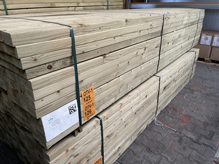 Ca. 96x Vuren balken geschaafd/geïmpregneerd